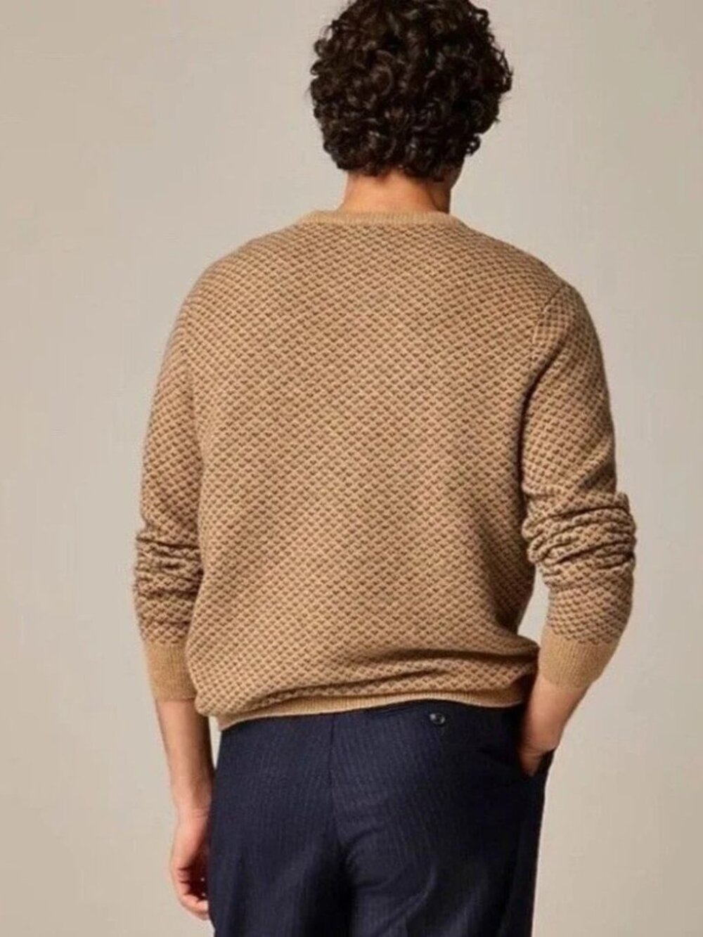 2/$30 J. Crew Rugged Merino Wool Bird’s Eye Sweater Toffee Small #A2242 - Picture 5 of 9